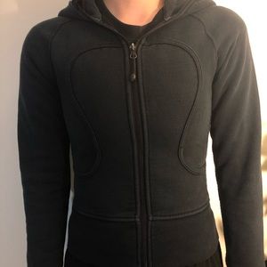 Black and white lululemon scuba hoodie